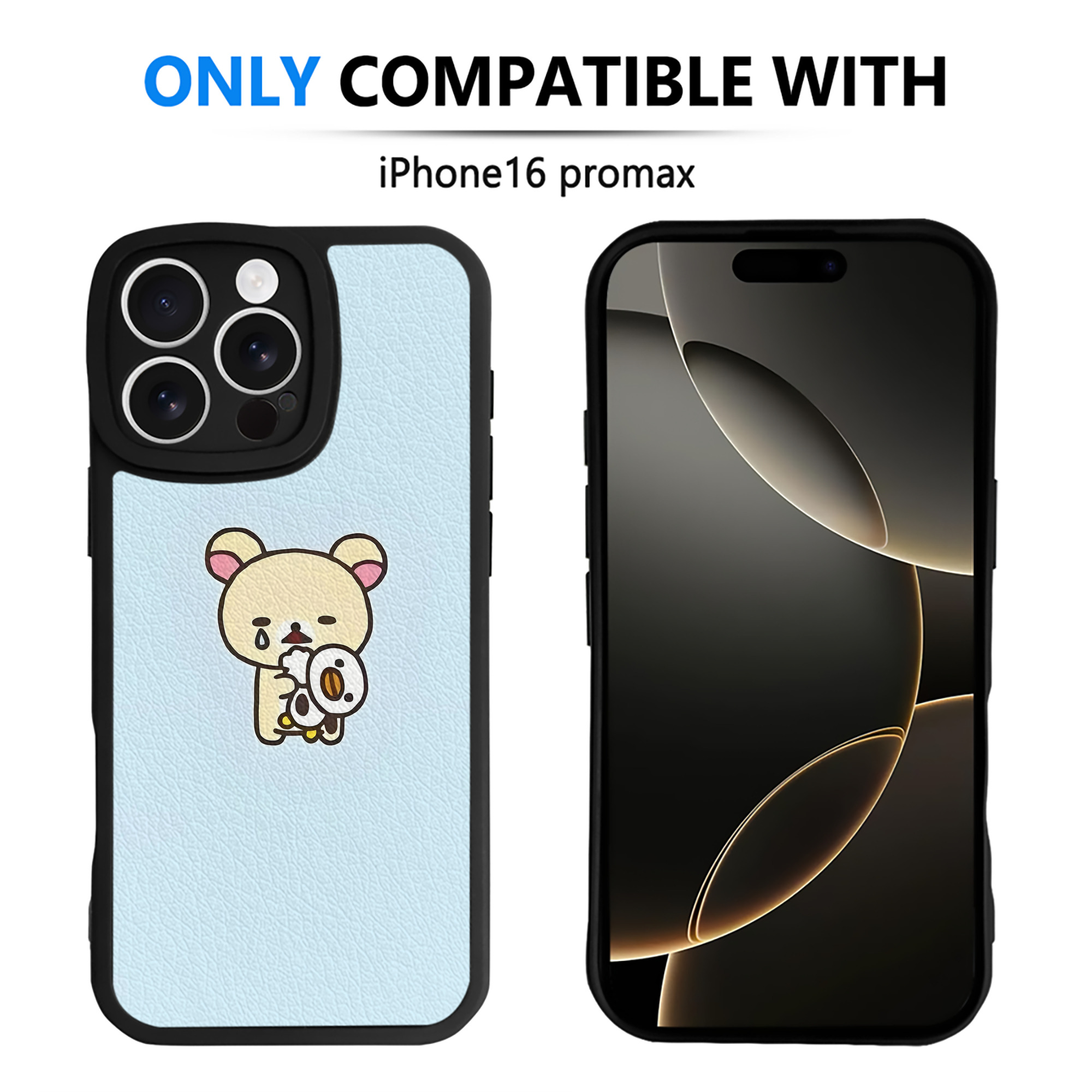 （画像用） リラックマ リラックマ キイロイトリ Rilakkuma Korilakkuma Kiiroitori 【iPhone 16シリーズ対応】シリコンスマホケース（レザー調） 材質：シリコン